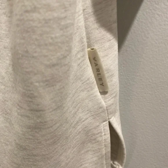 Varley XS Cream Short Sleeve Zip-Up Shirt - Picture 4 of 5